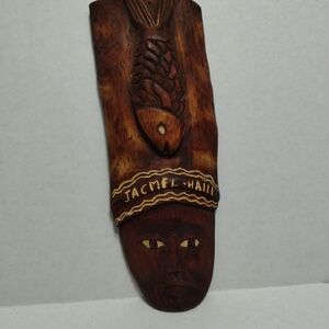 Othr Brown Wall Decor with Carved Design